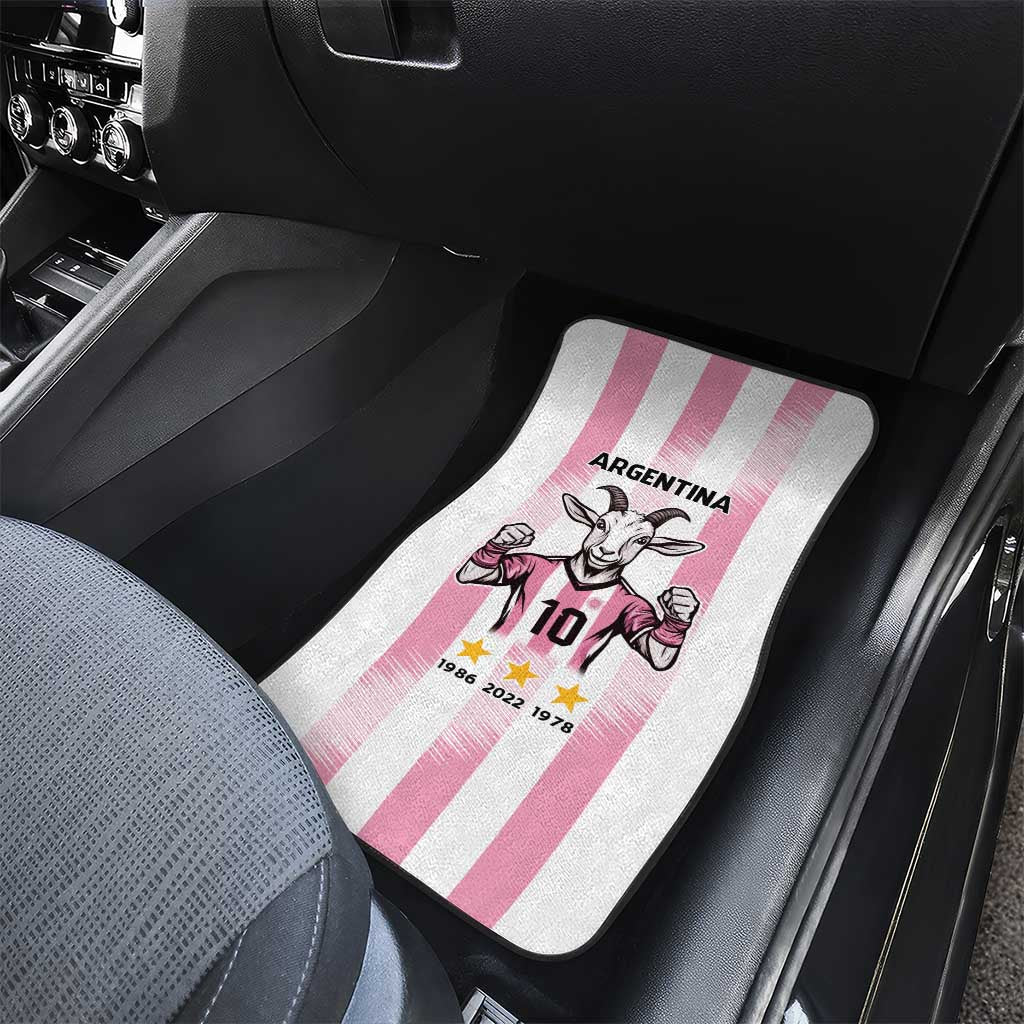 Pink Argentina 10 Goat Car Mats History Champions World Cup