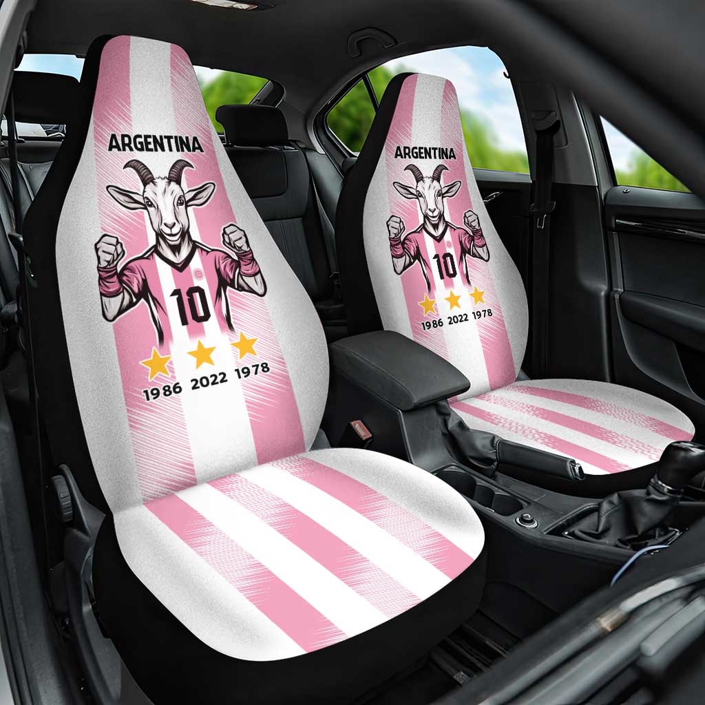 Pink Argentina 10 Goat Car Seat Cover History Champions World Cup