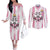 Pink Argentina 10 Goat Couples Matching Off The Shoulder Long Sleeve Dress and Long Sleeve Button Shirt History Champions World Cup