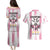 Pink Argentina 10 Goat Couples Matching Puletasi and Hawaiian Shirt History Champions World Cup