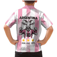 Pink Argentina 10 Goat Family Matching Mermaid Dress and Hawaiian Shirt History Champions World Cup