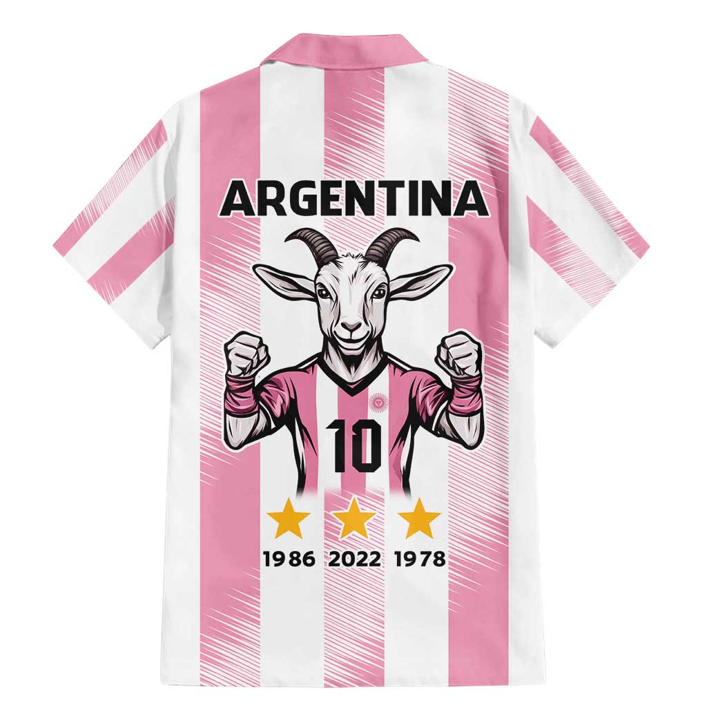 Pink Argentina 10 Goat Family Matching Mermaid Dress and Hawaiian Shirt History Champions World Cup
