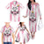Pink Argentina 10 Goat Family Matching Off The Shoulder Long Sleeve Dress and Hawaiian Shirt History Champions World Cup