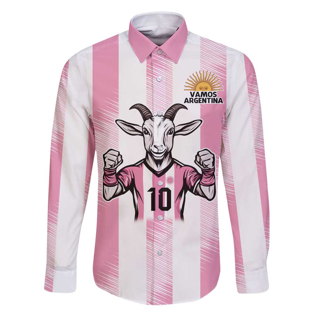 Pink Argentina 10 Goat Family Matching Puletasi and Hawaiian Shirt History Champions World Cup