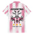 Pink Argentina 10 Goat Family Matching Short Sleeve Bodycon Dress and Hawaiian Shirt History Champions World Cup