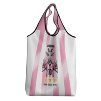 Pink Argentina 10 Goat Grocery Bag History Champions World Cup