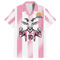 Pink Argentina 10 Goat Hawaiian Shirt History Champions World Cup