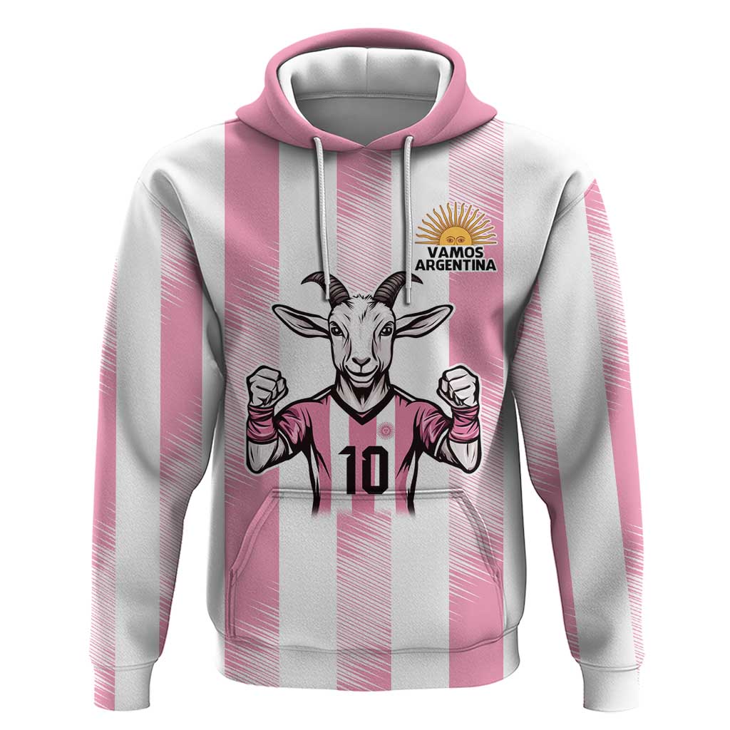 Pink Argentina 10 Goat Hoodie History Champions World Cup