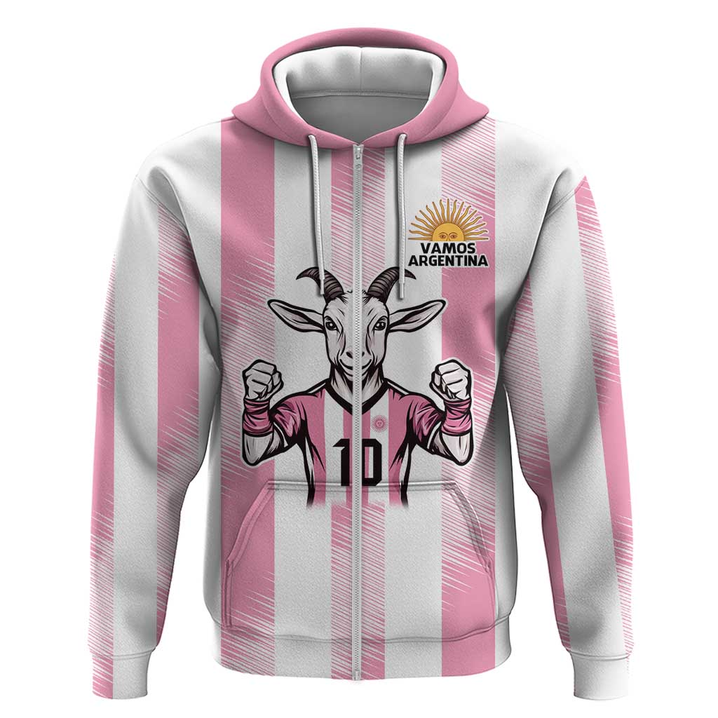 Pink Argentina 10 Goat Hoodie History Champions World Cup
