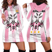 Pink Argentina 10 Goat Hoodie Dress History Champions World Cup