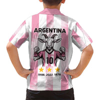 Pink Argentina 10 Goat Kid Hawaiian Shirt History Champions World Cup