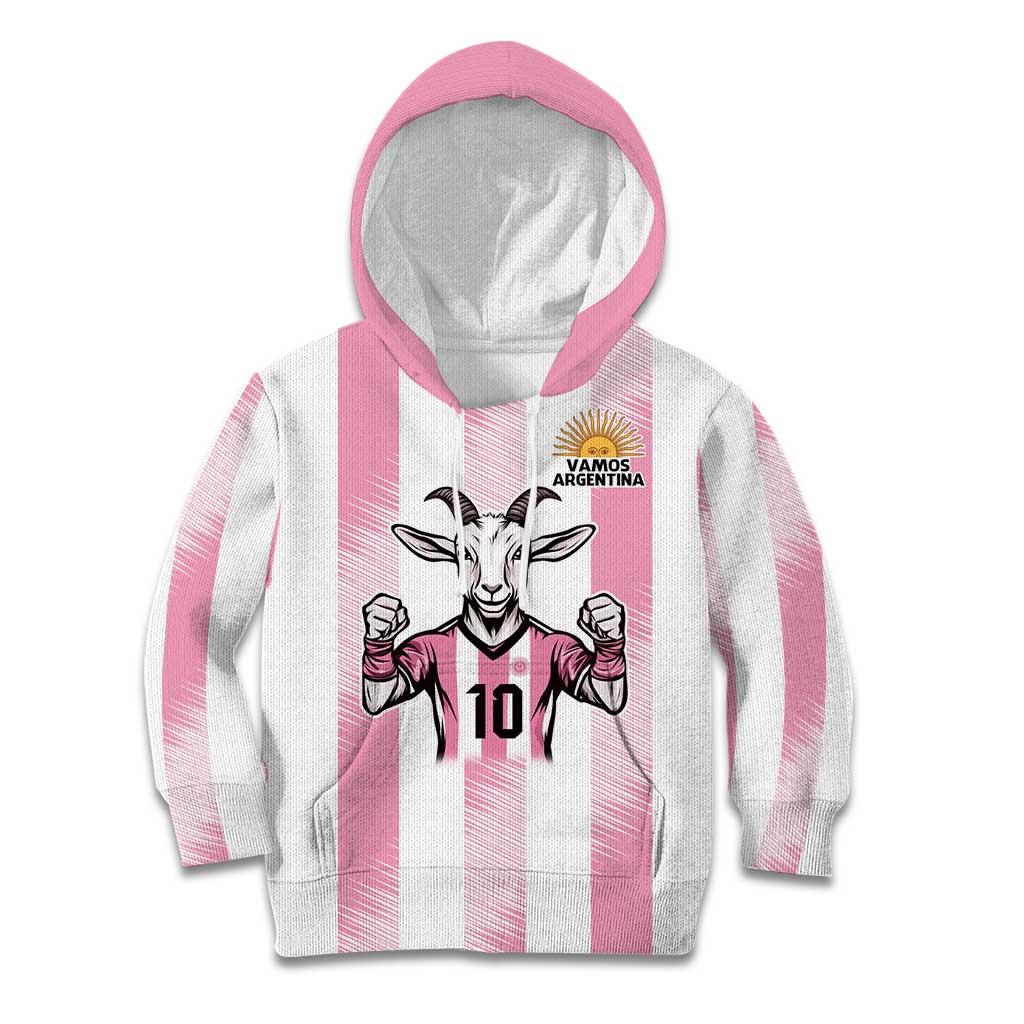 Pink Argentina 10 Goat Kid Hoodie History Champions World Cup