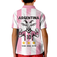 Pink Argentina 10 Goat Kid Polo Shirt History Champions World Cup