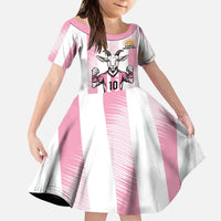 Pink Argentina 10 Goat Kid Short Sleeve Dress History Champions World Cup