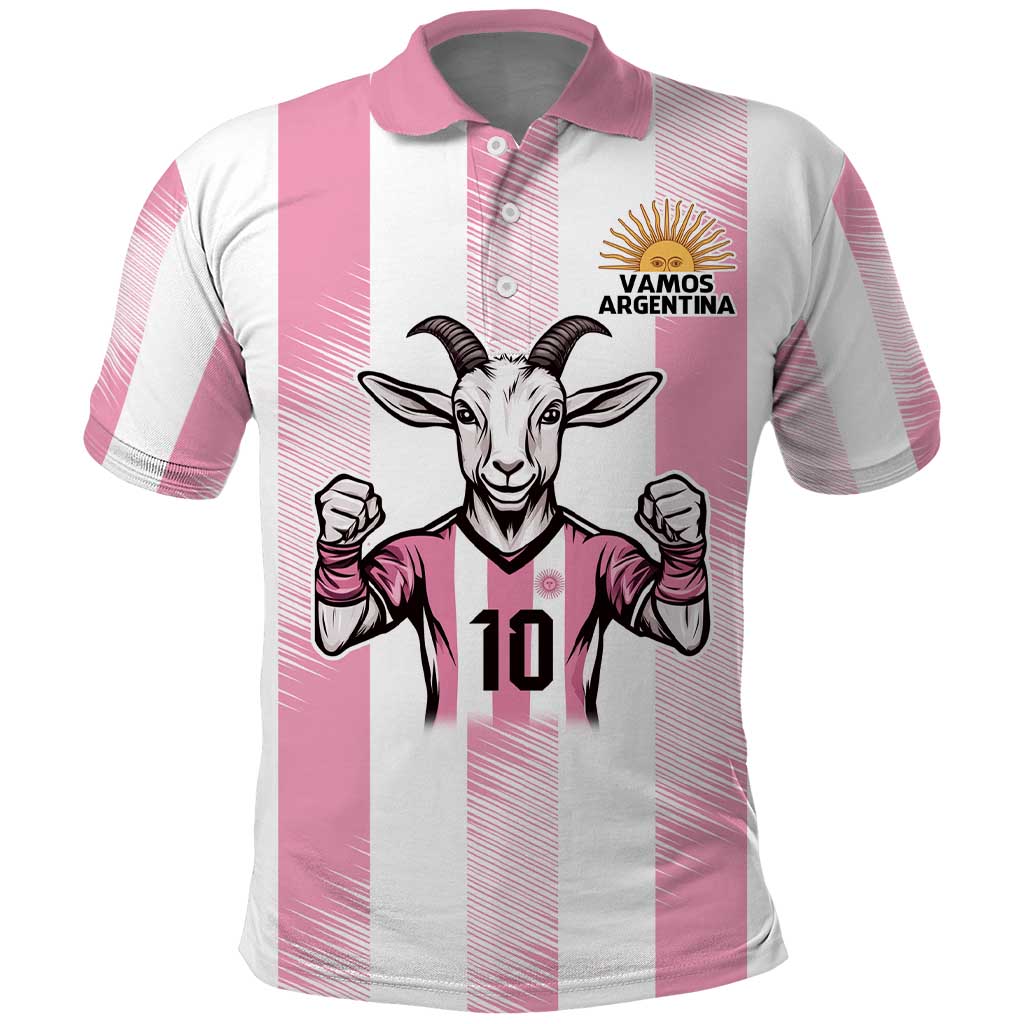 Pink Argentina 10 Goat Polo Shirt History Champions World Cup
