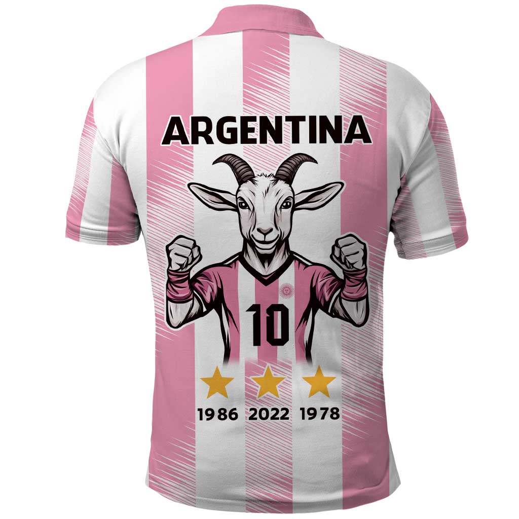 Pink Argentina 10 Goat Polo Shirt History Champions World Cup