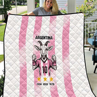 Pink Argentina 10 Goat Quilt History Champions World Cup