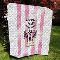 Pink Argentina 10 Goat Quilt History Champions World Cup