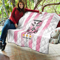 Pink Argentina 10 Goat Quilt History Champions World Cup