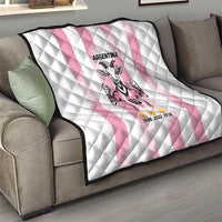 Pink Argentina 10 Goat Quilt History Champions World Cup