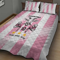 Pink Argentina 10 Goat Quilt Bed Set History Champions World Cup