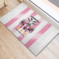 Pink Argentina 10 Goat Rubber Doormat History Champions World Cup