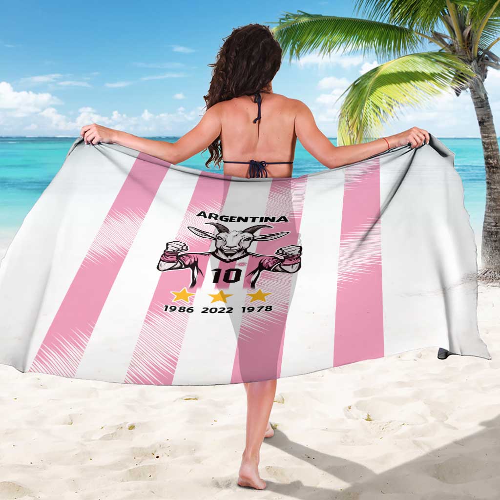 Pink Argentina 10 Goat Sarong History Champions World Cup