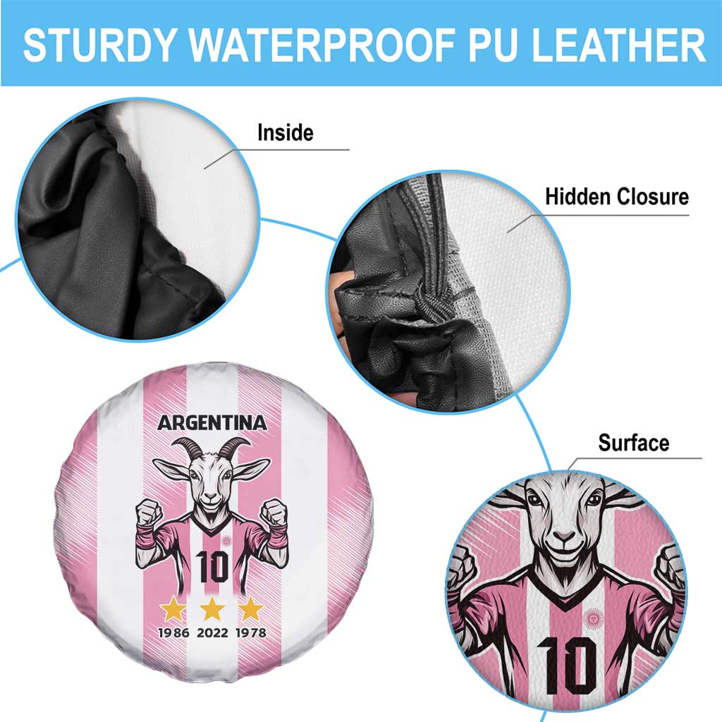 Pink Argentina 10 Goat Spare Tire Cover History Champions World Cup