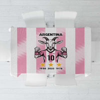 Pink Argentina 10 Goat Tablecloth History Champions World Cup