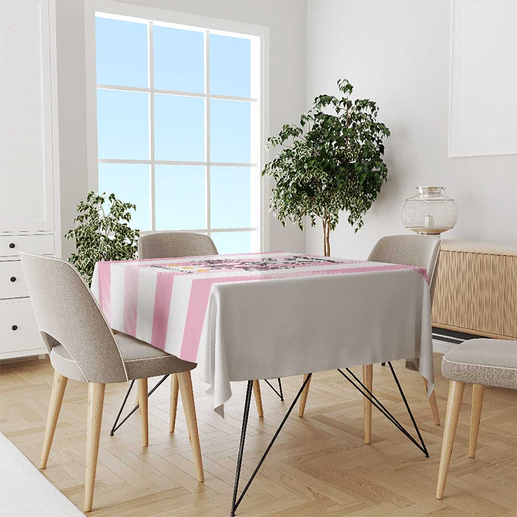 Pink Argentina 10 Goat Tablecloth History Champions World Cup