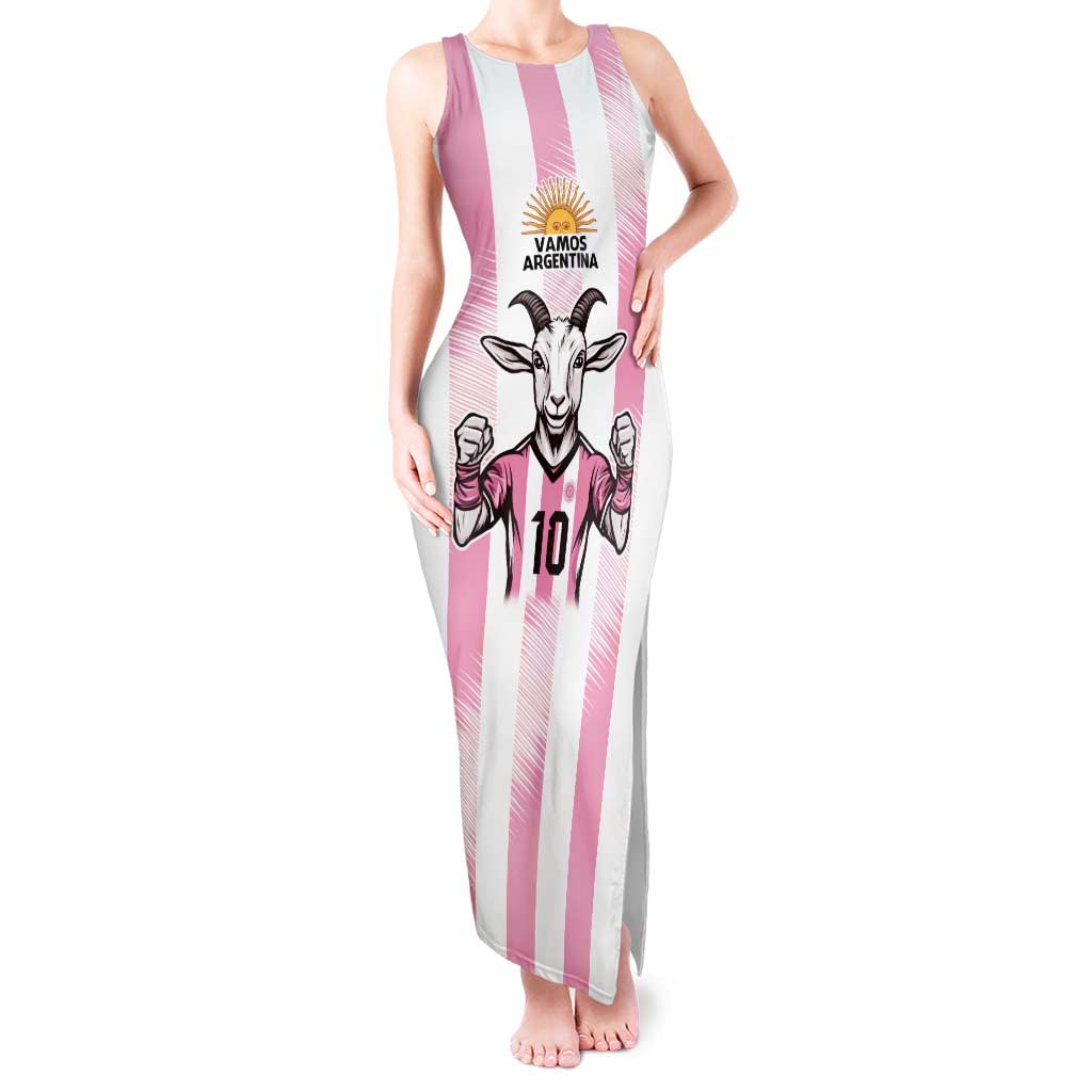 Pink Argentina 10 Goat Tank Maxi Dress History Champions World Cup