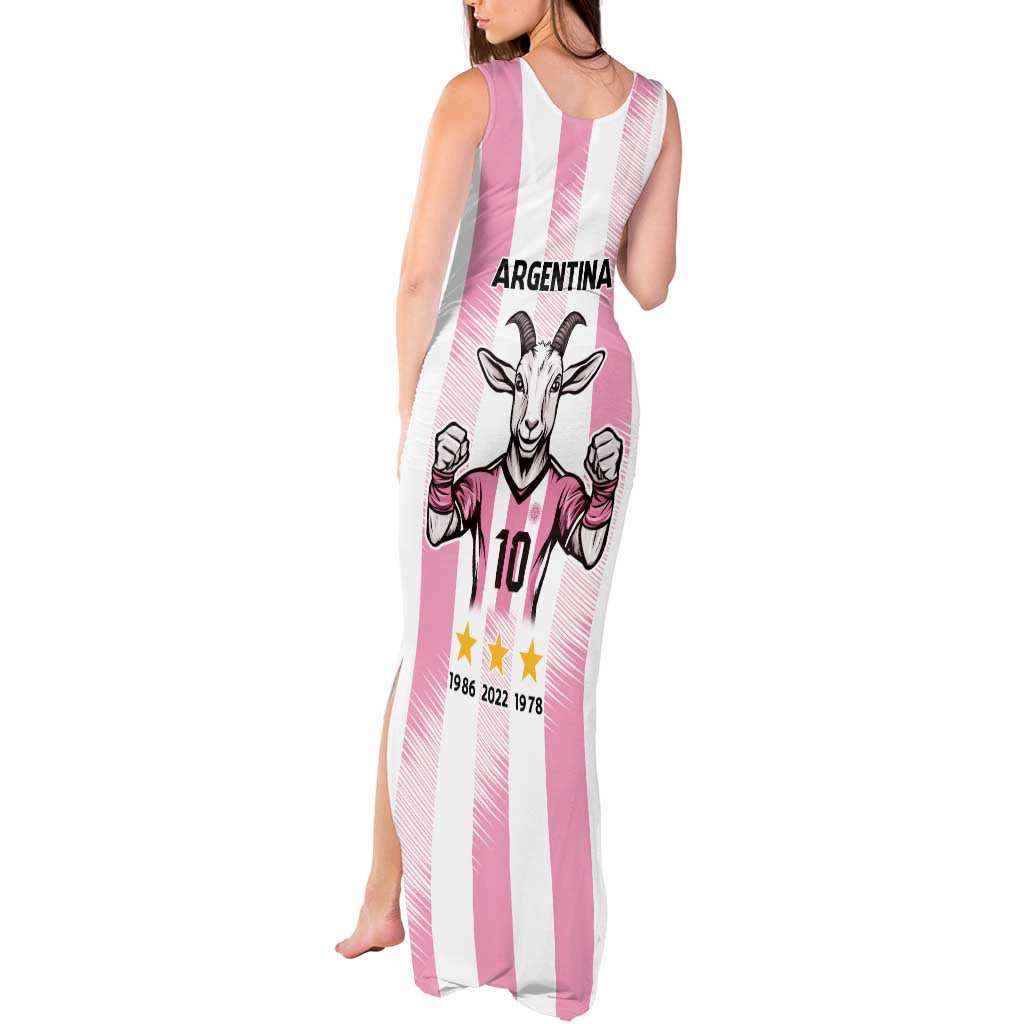 Pink Argentina 10 Goat Tank Maxi Dress History Champions World Cup