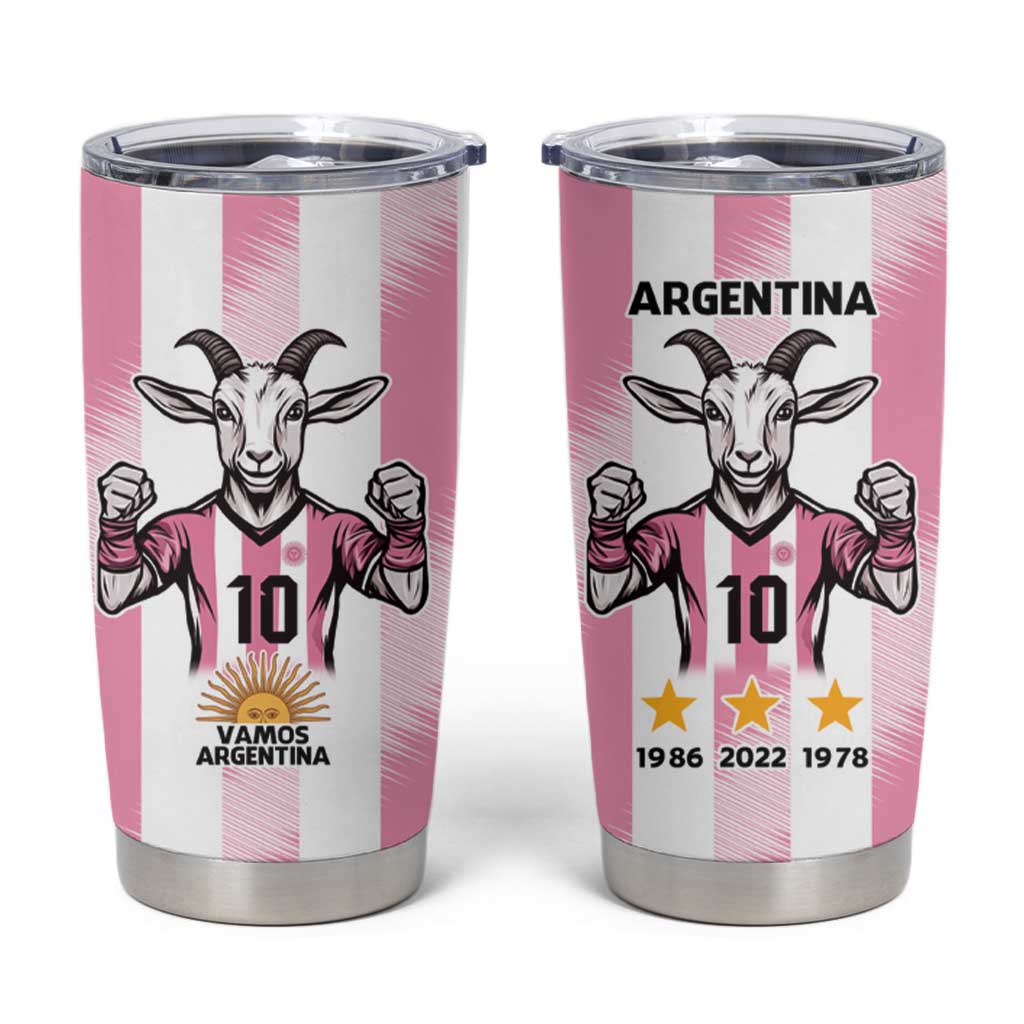 Pink Argentina 10 Goat Tumbler Cup History Champions World Cup