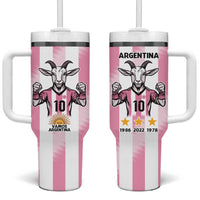 Pink Argentina 10 Goat Tumbler With Handle History Champions World Cup