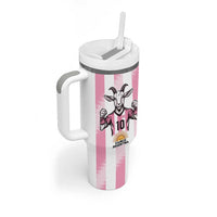 Pink Argentina 10 Goat Tumbler With Handle History Champions World Cup