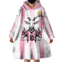 Pink Argentina 10 Goat Wearable Blanket Hoodie History Champions World Cup