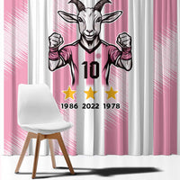 Pink Argentina 10 Goat Window Curtain History Champions World Cup