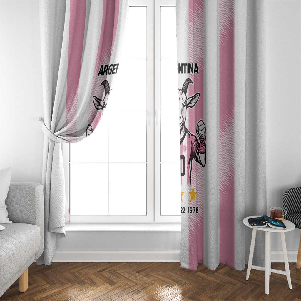 Pink Argentina 10 Goat Window Curtain History Champions World Cup