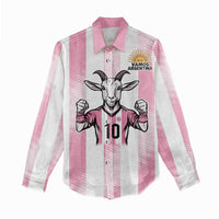 Pink Argentina 10 Goat Women Casual Shirt History Champions World Cup