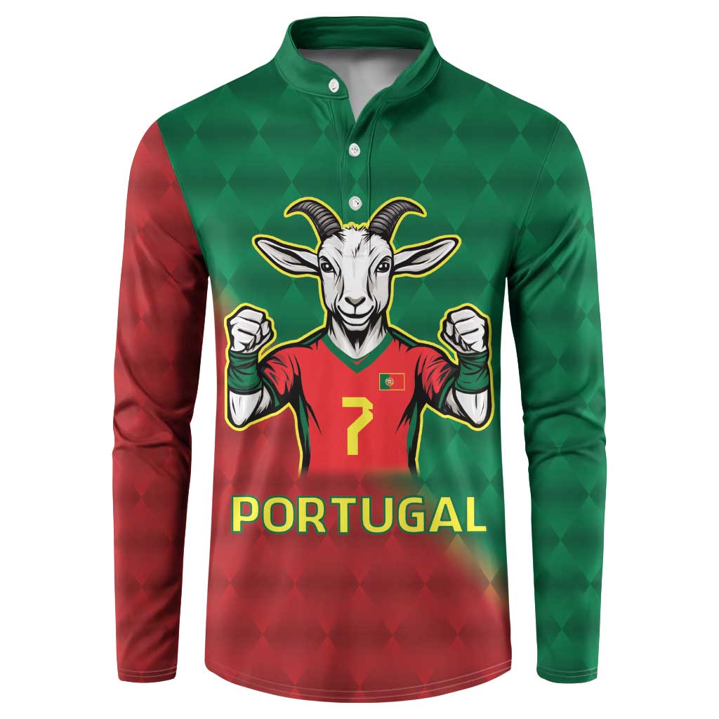 Portugal Seven Goat Flag Colors Button Sweatshirt