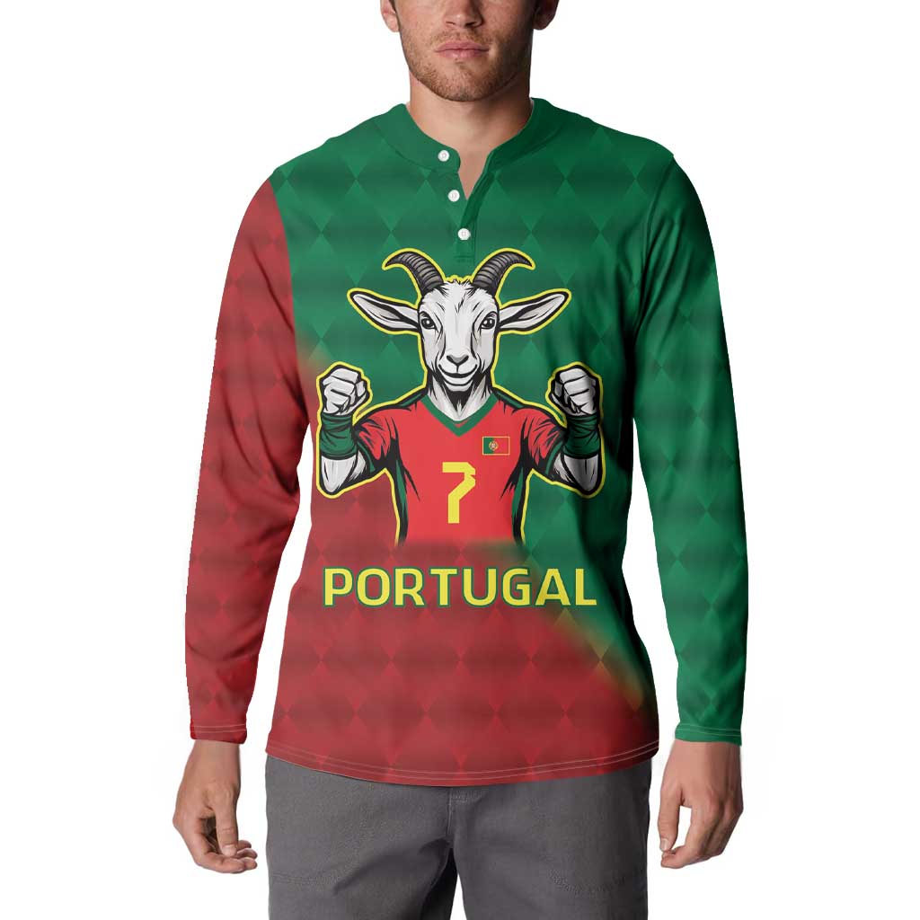 Portugal Seven Goat Flag Colors Button Sweatshirt