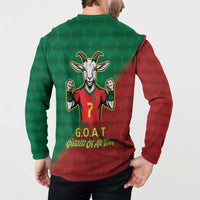 Portugal Seven Goat Flag Colors Button Sweatshirt