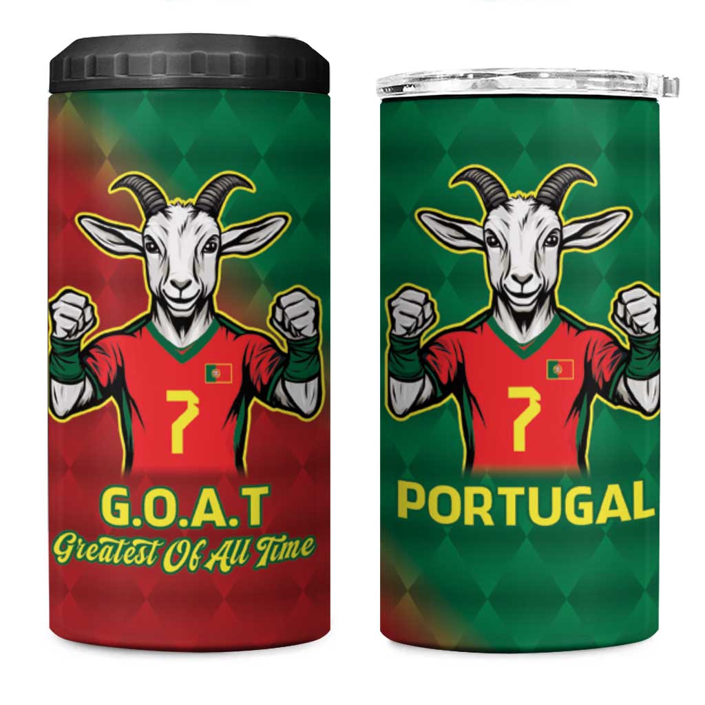 Portugal Seven Goat Flag Colors 4 in 1 Can Cooler Tumbler