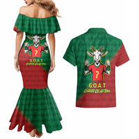 Portugal Seven Goat Flag Colors Couples Matching Mermaid Dress and Hawaiian Shirt