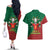 Portugal Seven Goat Flag Colors Couples Matching Off The Shoulder Long Sleeve Dress and Hawaiian Shirt