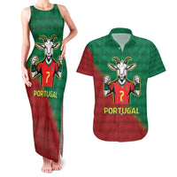 Portugal Seven Goat Flag Colors Couples Matching Tank Maxi Dress and Hawaiian Shirt