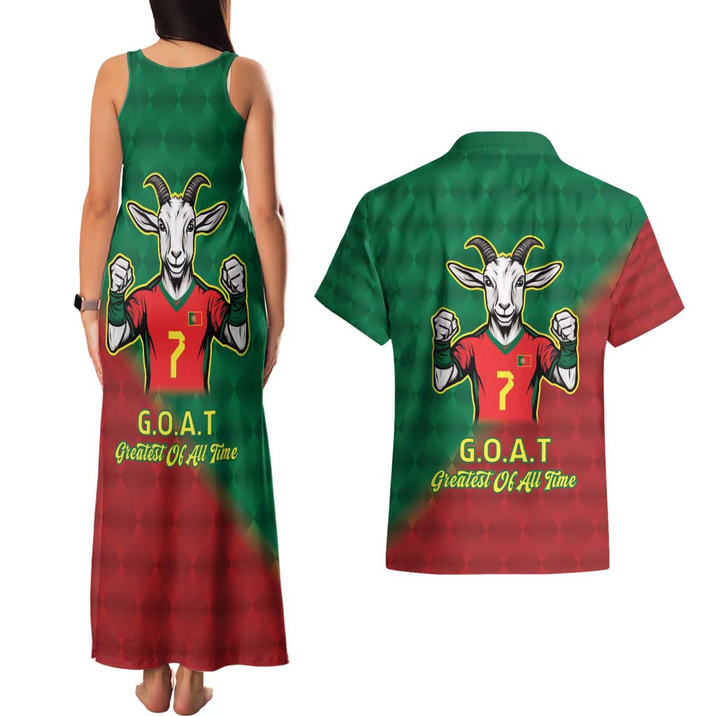 Portugal Seven Goat Flag Colors Couples Matching Tank Maxi Dress and Hawaiian Shirt