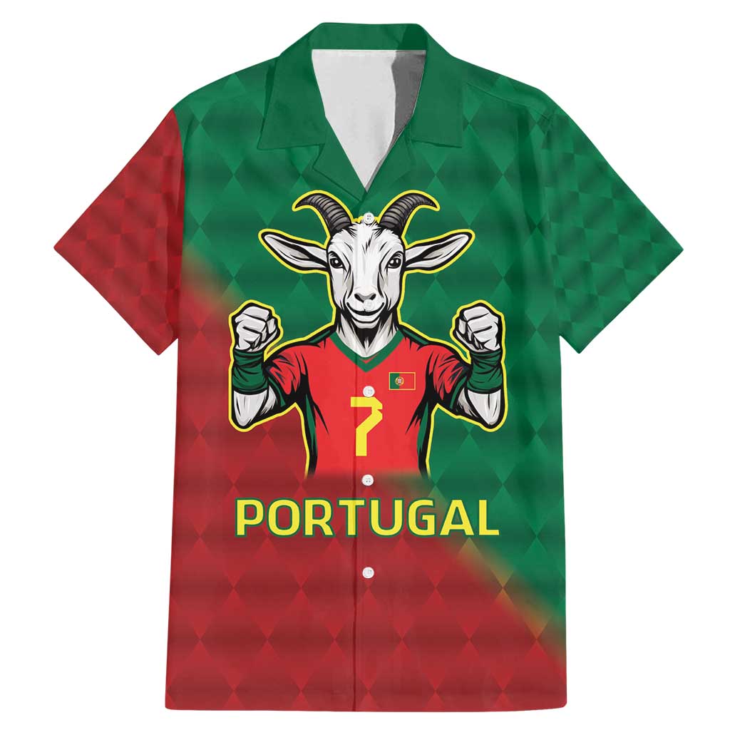 Portugal Seven Goat Flag Colors Family Matching Mermaid Dress and Hawaiian Shirt