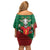 Portugal Seven Goat Flag Colors Family Matching Off Shoulder Short Dress and Hawaiian Shirt