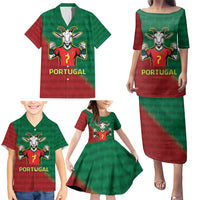 Portugal Seven Goat Flag Colors Family Matching Puletasi and Hawaiian Shirt